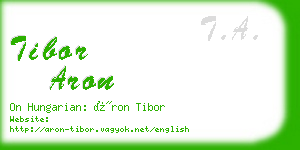 tibor aron business card